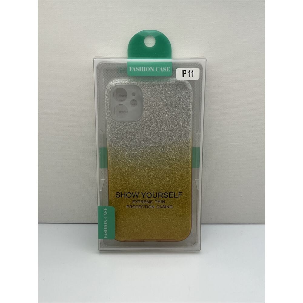 Iphone 11 Fashion Case Gold and Silver Glitter